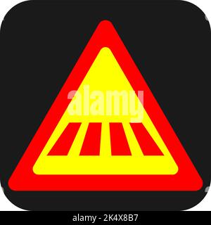 Transport Straßenschild Zebra Walk, Illustration, Vektor auf weißem Hintergrund. Stock Vektor