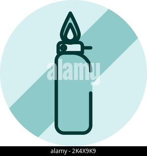 Warnschild kein Feuer, Illustration, Vektor auf weißem Hintergrund. Stock Vektor
