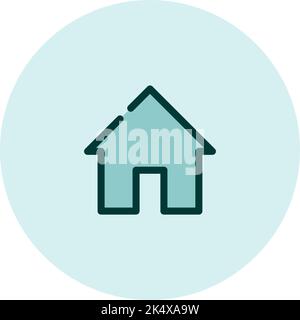 Home-Symbol, Illustration, Vektor auf weißem Hintergrund. Stock Vektor
