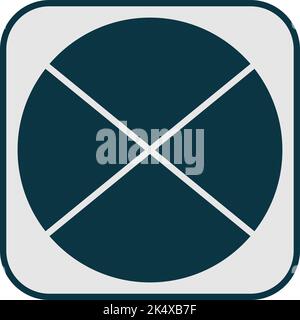 Ablehnungssymbol, Illustration, Vektor auf weißem Hintergrund. Stock Vektor