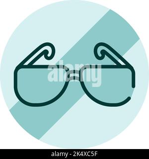 Warnschild keine Brille, Illustration, Vektor auf weißem Hintergrund. Stock Vektor