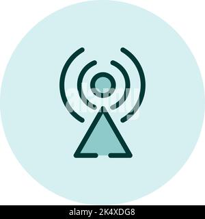 Signalmast-Symbol, Abbildung, Vektor auf weißem Hintergrund. Stock Vektor