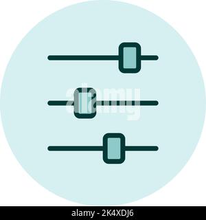 Einstellungssymbol, Illustration, Vektor auf weißem Hintergrund. Stock Vektor