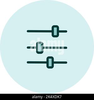 Einstellungssymbol, Illustration, Vektor auf weißem Hintergrund. Stock Vektor
