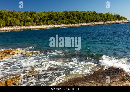 adriaküste im Nationalpark Kamenjak in Kroatien Stockfoto