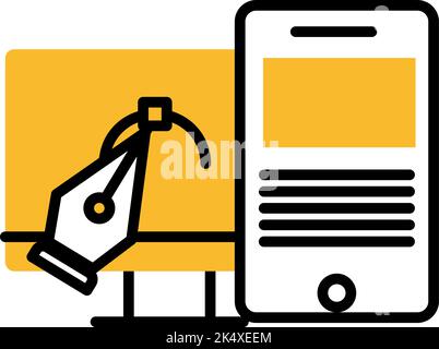 API-Interface-Symbol, Illustration, Vektor auf weißem Hintergrund. Stock Vektor