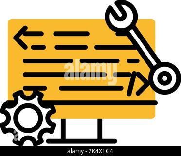 Optimierungssymbol, Illustration, Vektor auf weißem Hintergrund. Stock Vektor