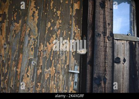 Alte Schuppen Nahaufnahme Textur Foto Stockfoto