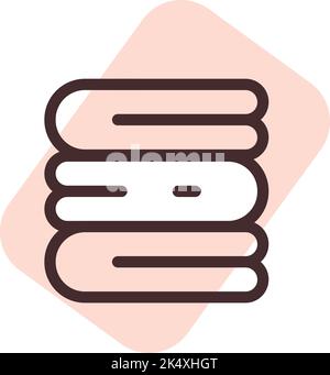 Badetücher, Illustration, Vektor auf weißem Hintergrund. Stock Vektor