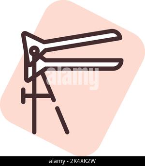 Gynäkologe Termin, Illustration, Vektor auf weißem Hintergrund. Stock Vektor