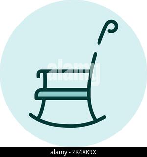Pflege alter Menschen, Illustration, Vektor auf weißem Hintergrund. Stock Vektor