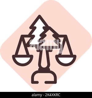 Umweltgesetz, Illustration, Vektor auf weißem Hintergrund. Stock Vektor