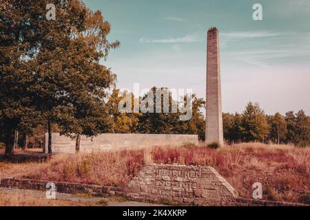 Gedenkstätte im Konzentrationslager Bergen-Belsen Stockfoto