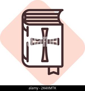 Kircheneid Oolaw, Illustration, Vektor auf weißem Hintergrund. Stock Vektor