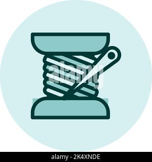 Nähservice, Illustration, Vektor auf weißem Hintergrund. Stock Vektor