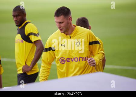 Sevilla, Spanien. 04. Oktober 2022. Niklas Süle aus Dortmund wurde während eines letzten Trainings vor dem UEFA Champions League-Spiel zwischen dem FC Sevilla und Dortmund im Estadio Ramon Sanchez Pizjuan in Sevilla gesehen. (Foto: Gonzales Photo/Alamy Live News Stockfoto