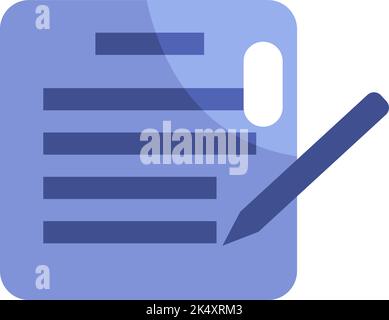 Literatur Text Essay, Illustration, Vektor auf weißem Hintergrund. Stock Vektor