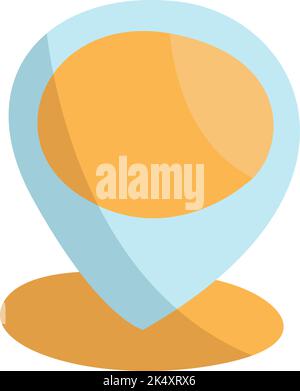 Bürostandort, Illustration, Vektor auf weißem Hintergrund. Stock Vektor