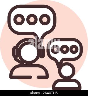 Marketingunterstützung, Illustration, Vektor auf weißem Hintergrund. Stock Vektor