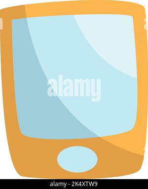 Gelbes Bürotelefon, Illustration, Vektor auf weißem Hintergrund. Stock Vektor