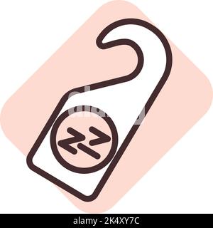 Türaufhänger, Illustration, Vektor auf weißem Hintergrund. Stock Vektor