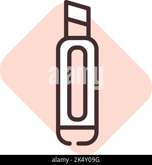 Briefpapier-Cutter, Illustration, Vektor auf weißem Hintergrund. Stock Vektor