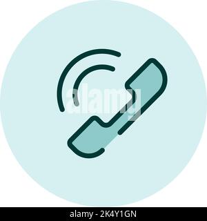 Telefonsymbol, Illustration, Vektor auf weißem Hintergrund. Stock Vektor