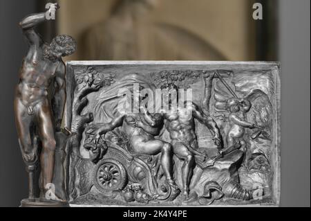 Darstellung authentischer Statuen des antiken Roms des gottes Vulcan, des Gottes des Feuers Stockfoto