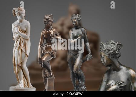 Darstellung authentischer Statuen des antiken Roms der Venus, der Göttin der Liebe und Schönheit Stockfoto