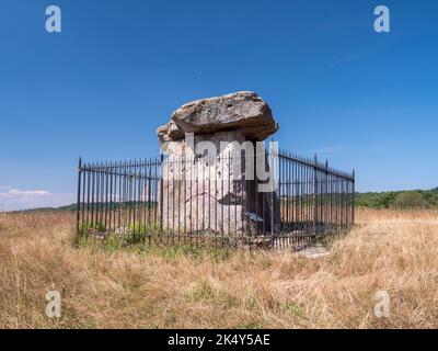 Kit's Coty House, eine megalithische 'Dolmen'-Grabkammer in der Nähe von Aylesford, Kent, Großbritannien. Stockfoto