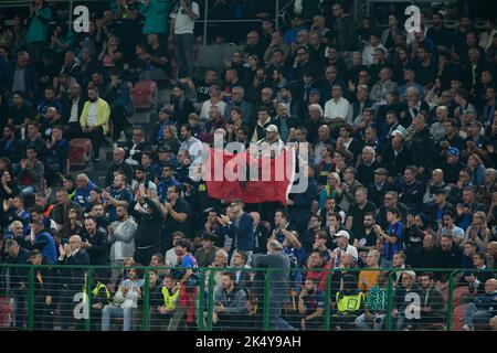 Mailand, Italien. 04.. Oktober 2022. Während des UEFA Champions League-Spiels, Gruppe C, FC Inter und FC Barcelona, am 04. Oktober 2022, im San Siro Stadion, Mailand, Italien. Foto Nderim Kaceli Kredit: Unabhängige Fotoagentur/Alamy Live Nachrichten Stockfoto