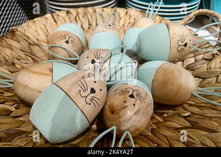 Die dekorativen Kränze für Ostern Stockfoto