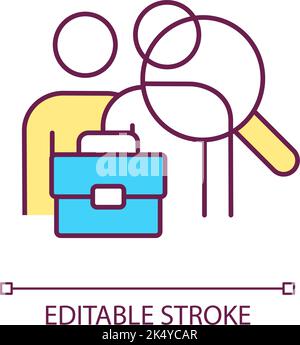 RGB-Farbsymbol für Unternehmertum Stock Vektor