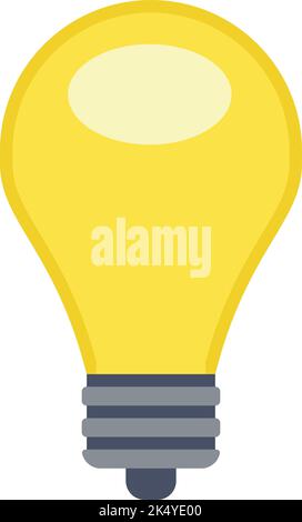 Idea-Farbsymbol. Symbol für Glühbirne. Leuchtenschild Stock Vektor