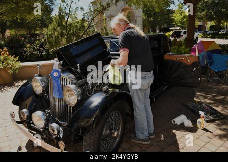 1936 AC Light Six Doctor's Coupé Stockfoto