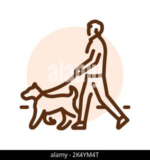 Symbol für die Hundeführung. Routine. Stock Vektor