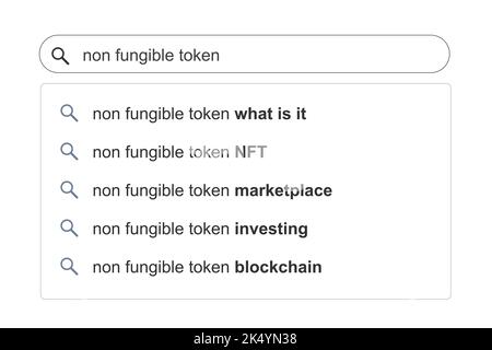 Suchergebnisse für nicht fungible Token von NFT. NFT Thema Online-Suche AutoVervollständigen Vorschläge. Stock Vektor