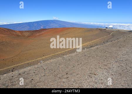 Landschaftliche Eindrücke von der magischen Landschaft auf Mauna Kea, Big Island HI Stockfoto