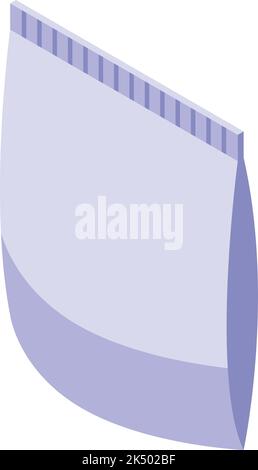 Isometrischer Vektor des Balkenpakesymbols. Snack Chip. Lebensmittelprodukte Stock Vektor