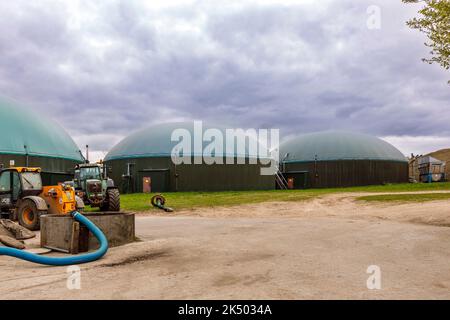 Biogas-Anlage Stockfoto