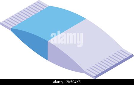 Isometrischer Vektor des Paketsymbols. Snackpaket. Beutel-Paket Stock Vektor