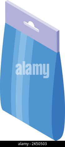 Isometrischer Vektor mit Kunststoffsymbol. Snack Chip. Süßigkeiten Stock Vektor