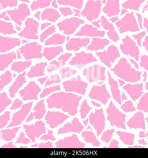 Nahtloses Giraffenmuster. Rosa Tierstruktur. Safari Hintergrund mit Flecken. Vektor niedliche Illustration. Stock Vektor