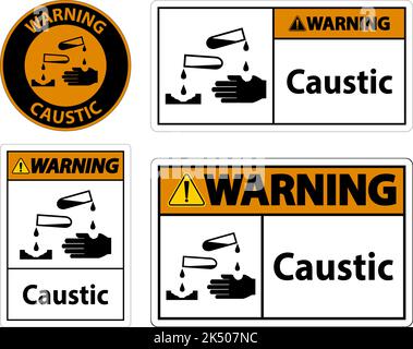Warnung Laugungssymbol Auf Weißem Hintergrund Stock Vektor