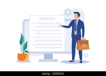 Identität Richtlinien flach modernes Design Illustration Stock Vektor