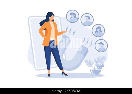 World of Mouth Marketing Illustration exklusive Design-Inspiration Stock Vektor