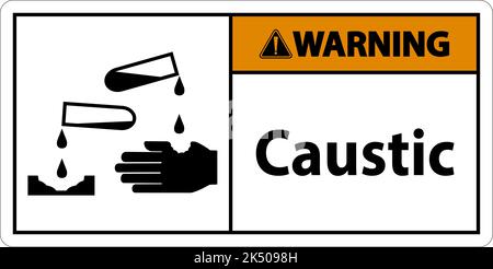 Warnung Laugungssymbol Auf Weißem Hintergrund Stock Vektor