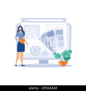 Typografie flach modernes Design Illustration Stock Vektor