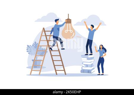 Online-Assistent bei der Arbeit. Förderung im Netzwerk. manager bei Remote-Arbeit, auf der Suche nach neuen Ideen Lösungen, die Zusammenarbeit im Unternehmen, Gehirne Stock Vektor