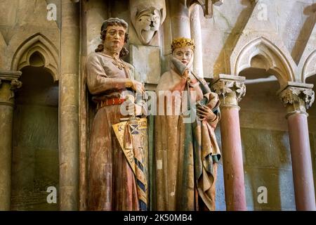 Spenderporträts von Eckard und seiner Frau Uta. St. Peter und Paul Kathedrale, Naumburg, Deutschland Stockfoto